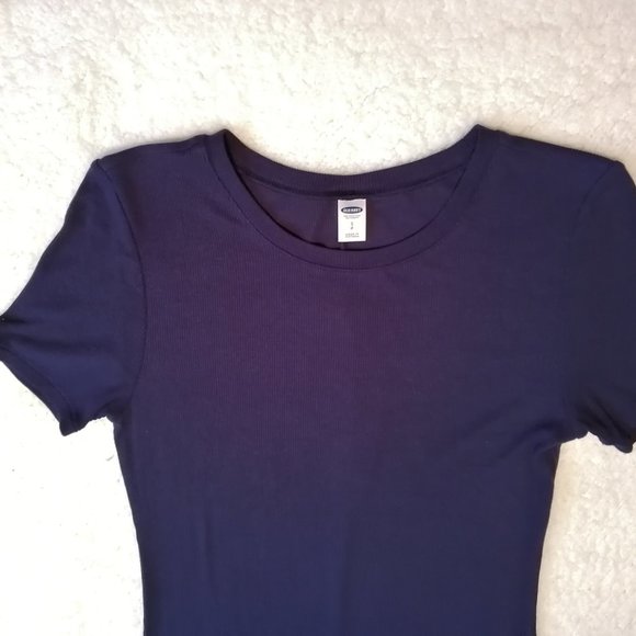 Navy blue midi body con knit dress - Picture 2 of 10